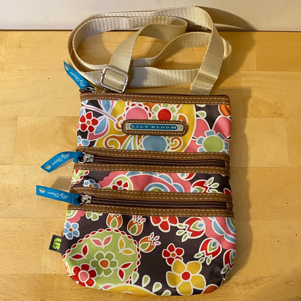 Lily Bloom Colorful Floral Crossbody Bag
